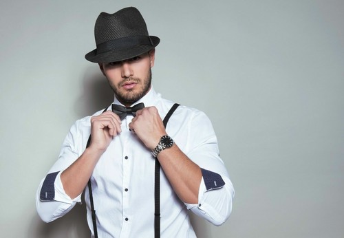 SUSPENDERS and BOW TIE COMBO SET-Tuxedo Classic Wedding Costume Tux Prom - Picture 36 of 36
