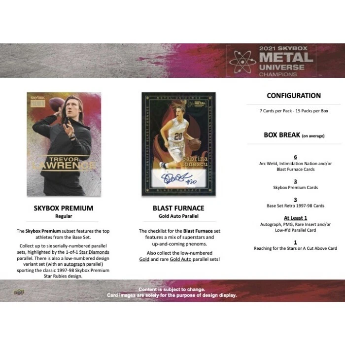 2021 UPPER DECK SKYBOX METAL UNIVERSE CHAMPIONS MULTI SPORT HOBBY BOX SEALED - Image 2 of 4