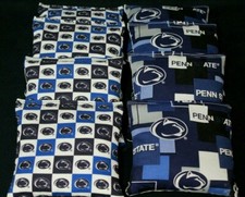 PENN STATE LIONS 8 ACA CORNHOLE BEAN BAGS Blue  White Tailgate Game Regulation