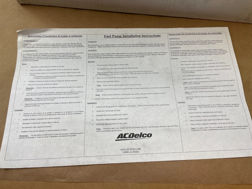 Nueva bomba de combustible con unidad de envío/sensor para Ford Ranger 1998 Reg. Cabina Hecha en USA Foto 4 de 4