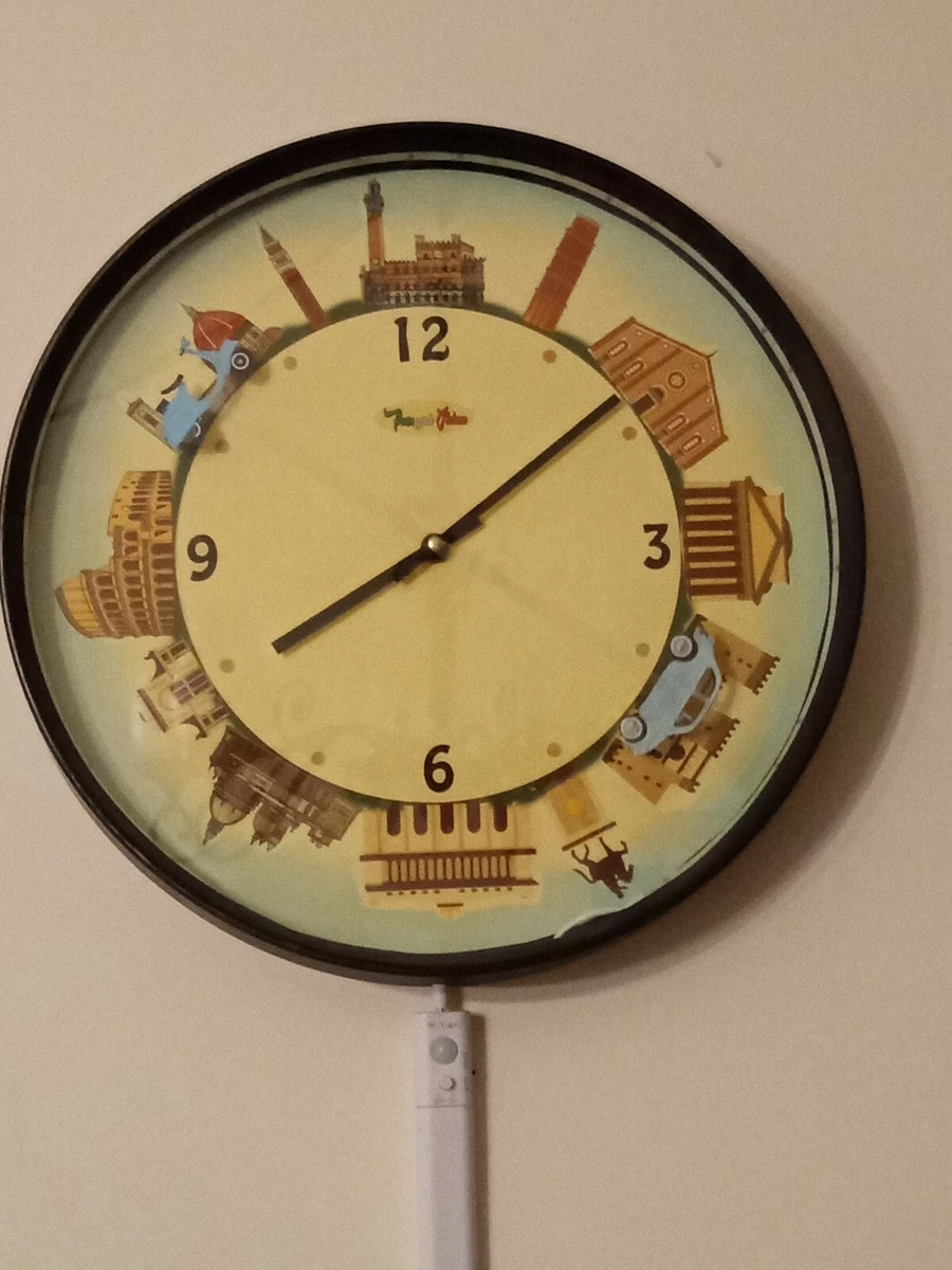 Orologio da parete Vespa e Cinquino su monumenti italiani