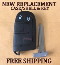 NEW DODGE SMART KEY PROXIMITY REMOTE FOB SHELL CASE & UNCUT KEY FOR 68066349