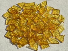Large Transparent Textured Glass Mosaic Tiles for DIY Glass Crafts, 200g Stai...