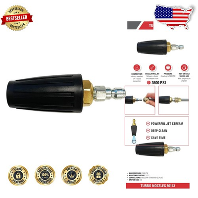 #ad Universal Turbo Nozzle 3600 PSI Vinyl Exterior Fast Cleaning Power Washer $59.99