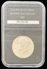 1964 Proof Kennedy Half Dollar PCS US Mint Coin 90% Silver Free Shipping