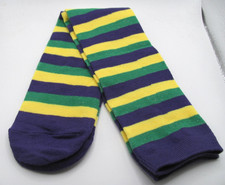NWOT MARDI GRAS THEMED STRIPED KNEE HIGH WOMEN'S SOCKS