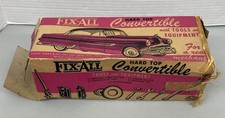 RARE Vintage Louis Marx Toys Fix-All Hard Top Convertible Car Tools Equipment
