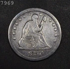1857 Liberty Seated Quarter "F/VF" *Free S/H After 1st Item*