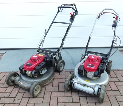 2x Honda HRH 536 K4 HXEH Herkules GRH 537 PRO Benzin Rasenmäher gebraucht #FB
