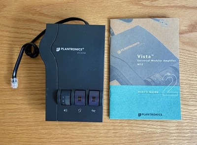 Plantronics Vista M12 Universal Modular Amplifier for headsets with user guide