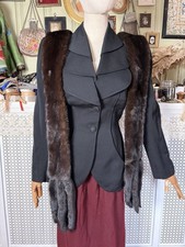Vintage Mink Scarf Stole, Tail Fringe