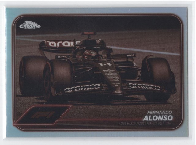 #83 2024 Topps Chrome F1 Sepia Refractor Fernando Alonso