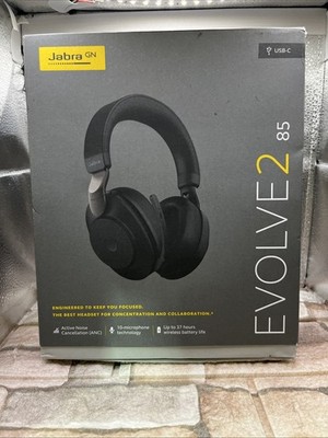 Jabra Evolve2 85 Stereo Wireless Headset (UC, USB-C) - Black
