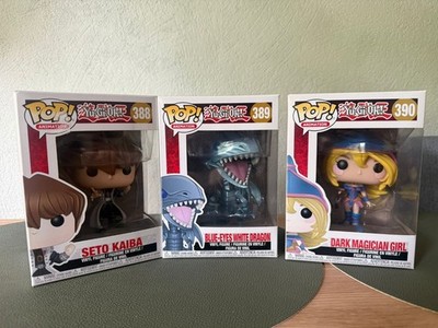 3x Funko Pop Yu-Gi-Oh! Set   Seto Kaiba #388, Blue-Eyes White Dragon #389, D