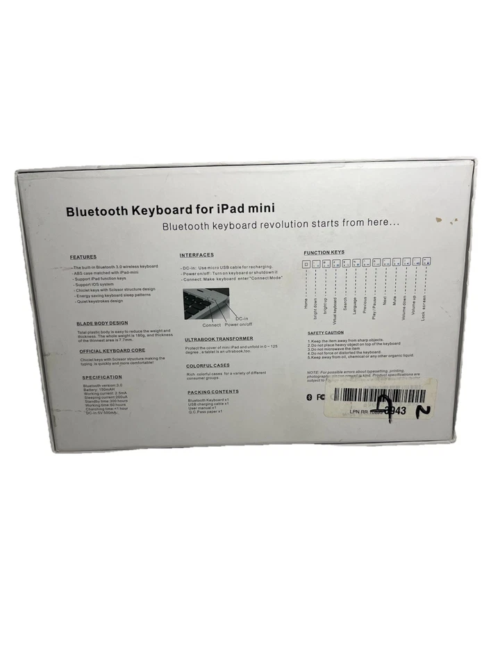 Golden Apple Tablet Bluetooth Keyboard iPad Mini Kit Screen Protector & Pen NIB - Image 3 of 4