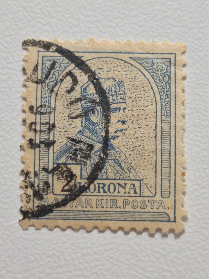 Vintage 1900 Hungary 3Kr Stamp #82A.  Cat. value over $3500.  - Image 4 of 4