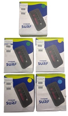 Lot Of 5 NEW T-Mobile Coolpad Surf CP332A Black WiFi HotSpot Modem, 4G LTE