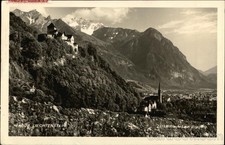 Vaduz, Liechtenstein View of Town 1931 Original Vintage Real Photo Postcard RPPC