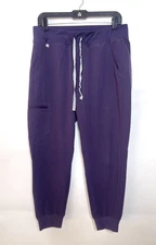 Figs Scrub Pants Womens Medium Petite Purple Zamora Technical Collection Nursing