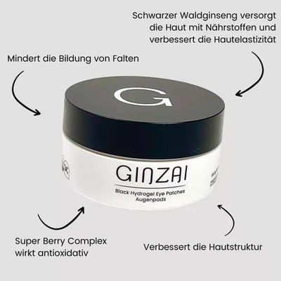 Black Hydrogel Eye Patches with Ginseng