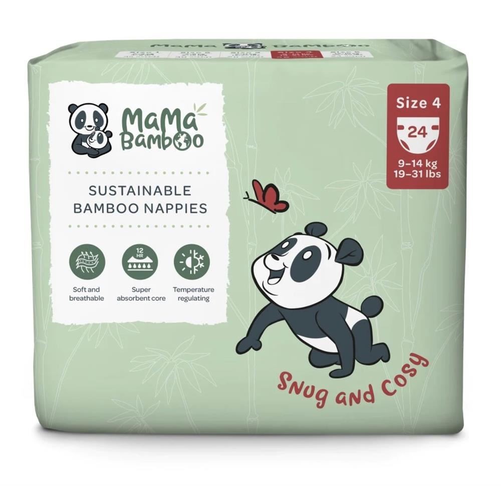 Bamaboo Mama Bamboo Luxury Soft Nappies (Size 4) - Chlorine-Free Hypoallergenicâ (Size 4) - Image 6