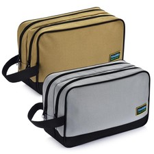 Small Tool Bag Pouch 12 Inch Dual Compartments Zipper Storage Organizer Utility