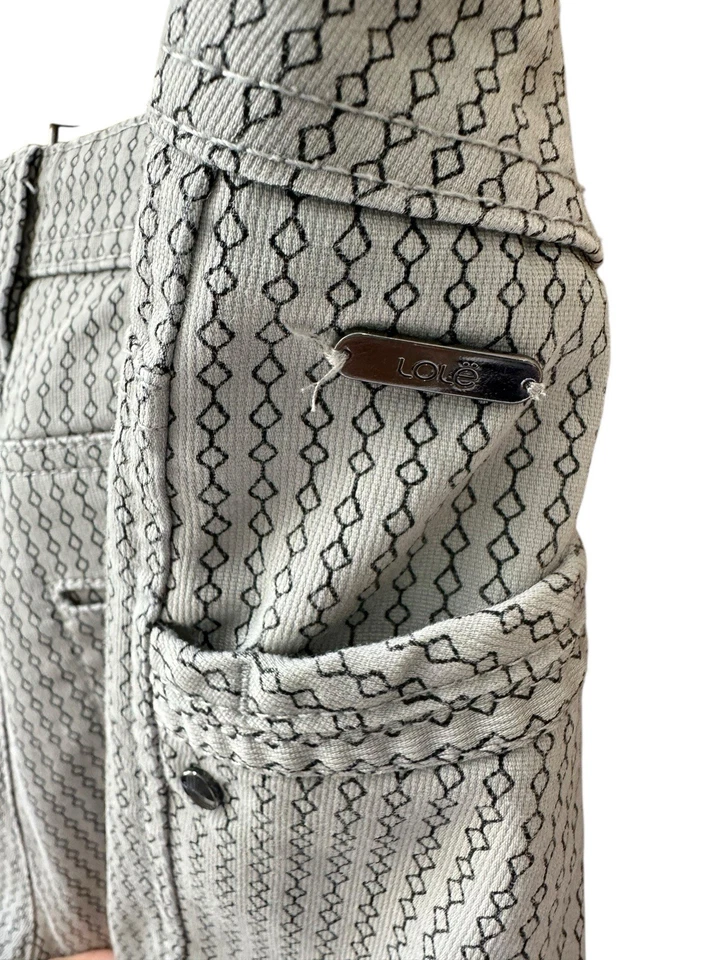 Шорты женские Lole 10 серые черные в полоску геометрические для активного отдыха походов UPF 50 - Изображение 4 из 4