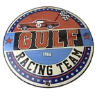 Vintage Gulf Gasoline Sign - Racing Automobile Porcelain Gas Pump Sign