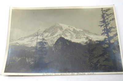 Washington State Mount Rainier Antique Large Photograph 7'' x 11''