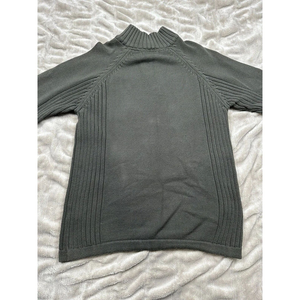 U.S POLO ASSN Green MEDIUM 1/4 Zip Pullover Mens Sweater - Image 3 of 4