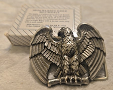 Avon Silver Majestic Patriotic American Eagle Wings Spread Metal Belt Buckle