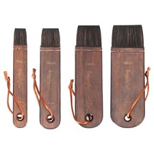 Hake Brushes Set Squirrel Blend Watercolor Stained Birch Handle Size 20 30 40 50