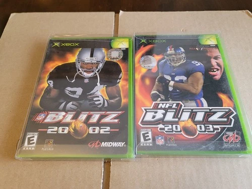 NFL Blitz 2002 & 20-03 (Microsoft Xbox, 2002) Both Complete w Registration!