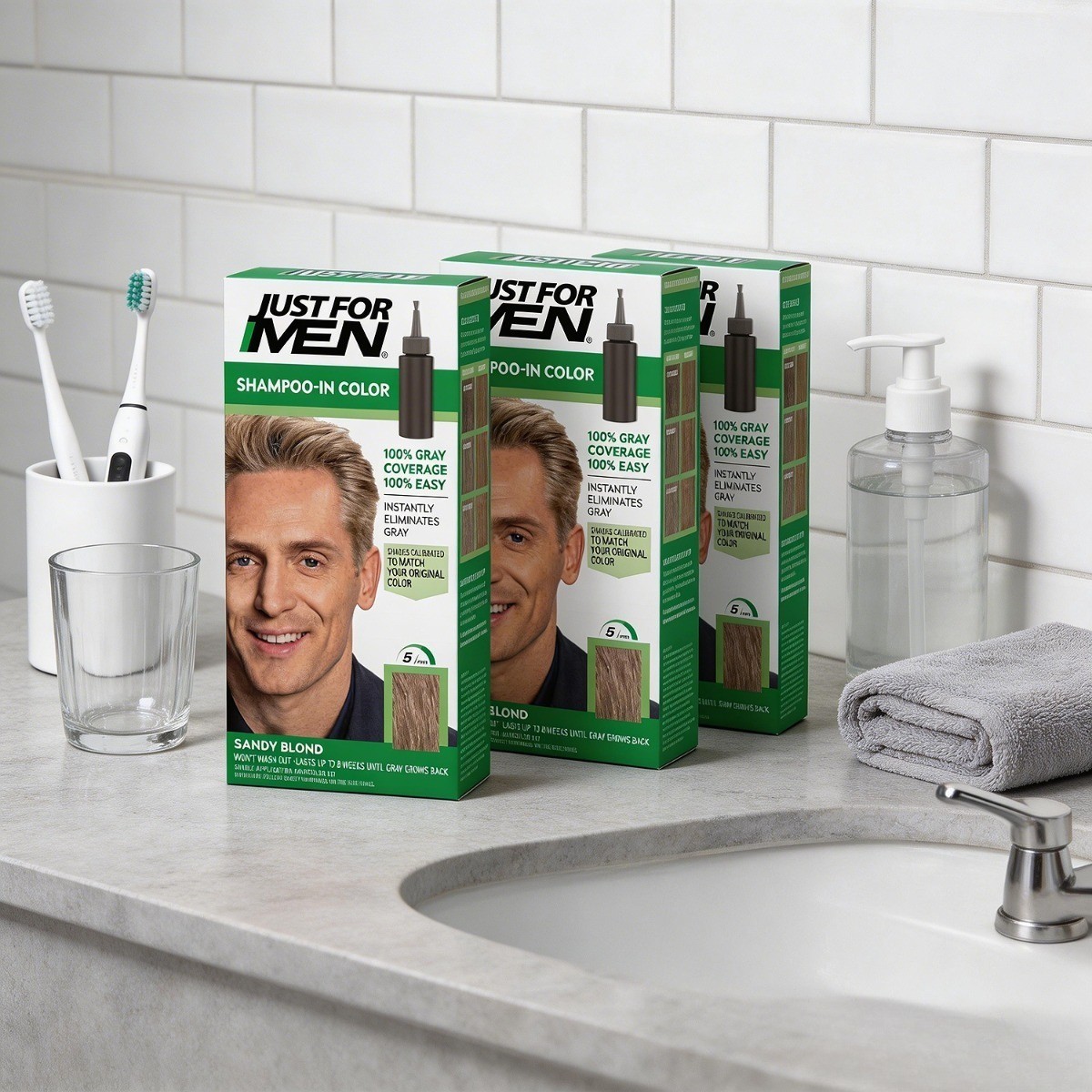 Just For Men Shampoo-in Hair Dye for Men, H-10 Sandy Blond, 