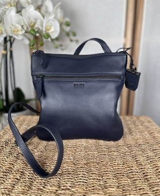 Schultertasche Umhängetasche DKNY Navy Leder