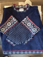 hanna anderson fair isle nordic Blue sweater 120 6-7 Desc