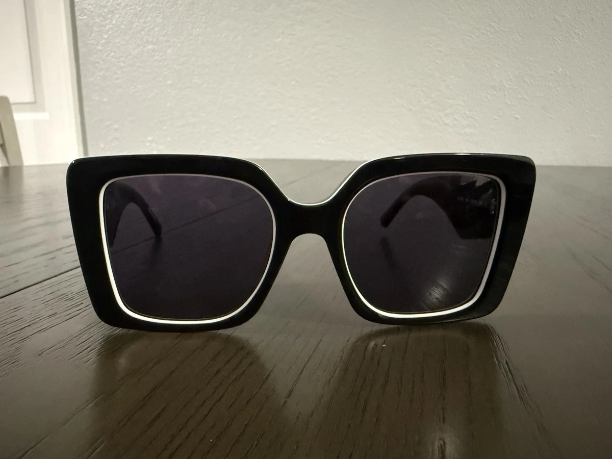 Karl Lagerfeld Womens Black Geometric Oversized Sunglasses KL6146S N‎ 001 Slim geometric sunglasses | Black | Women | KARL LAGERFELD  main image 2