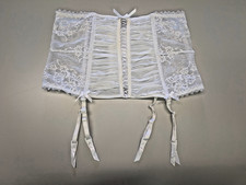 Strumpfhalter / Strumpfgürtel / Strapse in Weiss Gr. L