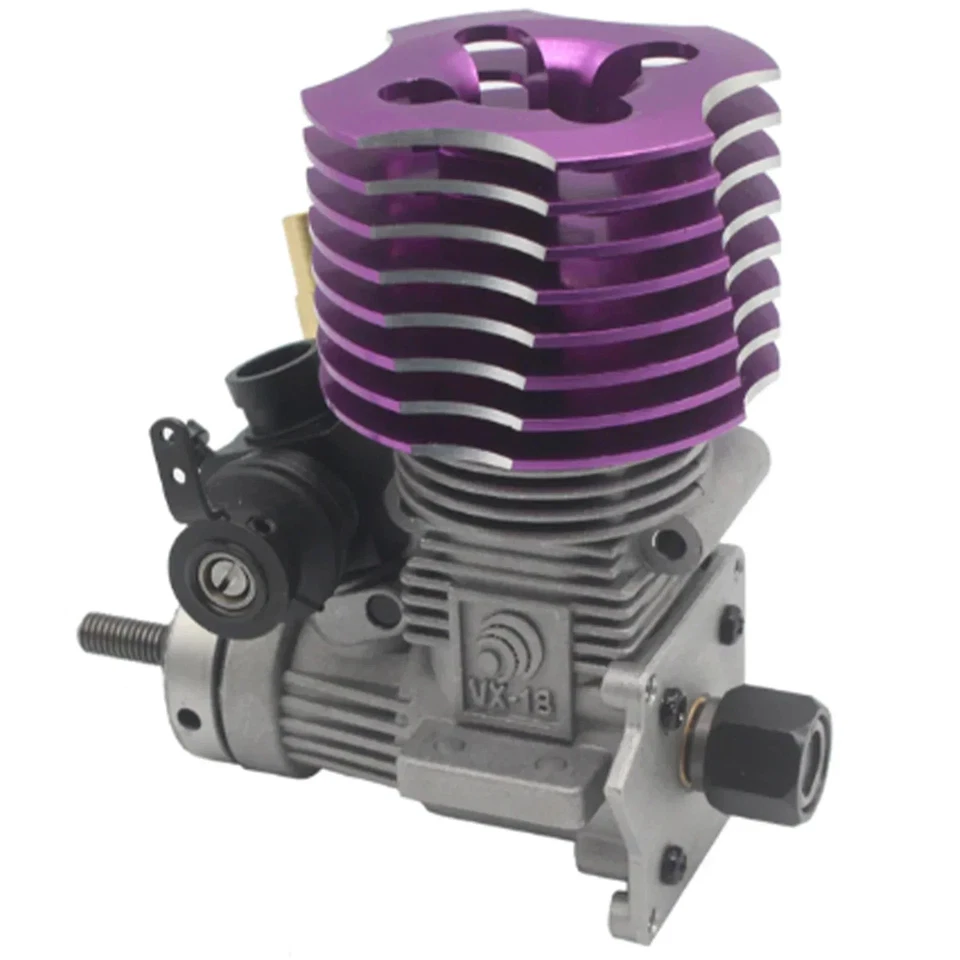 VX-18 Nitro Engine W/pull Starter Muffler Air Filter for 1/10 1/8 RC Model Car - Image 3 of 4