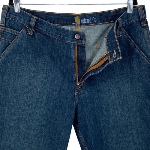 Jean peto Carhartt ajuste relajado Holter 103327 azul ropa de trabajo *38x30 - Imagen 4 de 9