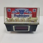 Budweiser King of Beer Clydesdale Horses Cash Register Clock Light Sign Vintage
