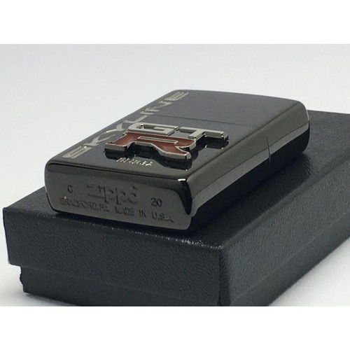 Zippo Skyline GT-R Emblema Metallo R32 Nero GTR-BNR32 Accendino Regolare Giappone - Foto 11 di 12