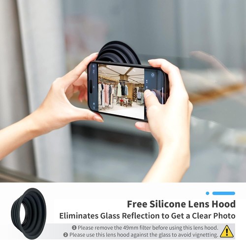 JJC 49mm Magnetic Lens Filter Mount Adapter for iPhone 13 Pro Max 14 Pro Max 15 - Photo 5 sur 8