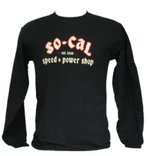 SO-CAL Speed Power Long Sleeve (106) Black T-SHIRT 100% Cotton MOPAR NHRA