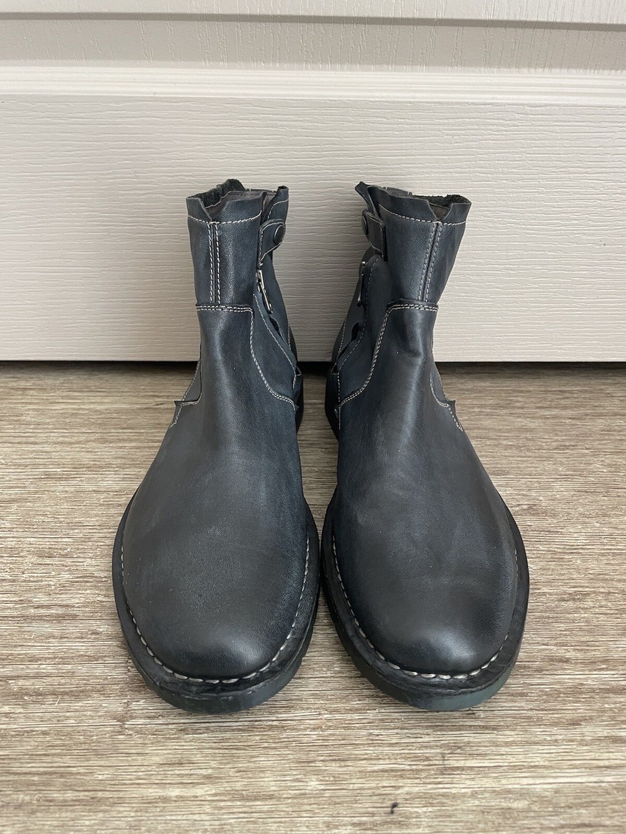 John Varvatos USA Star Driggs Black Leather Chukka 9M Zip