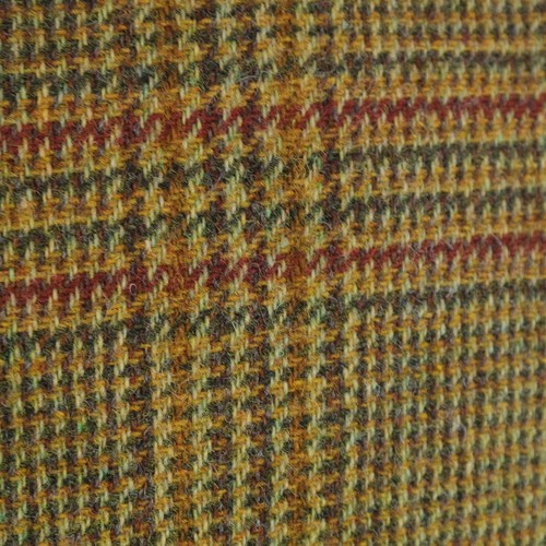 Mens Check Tweed Jacket 42R UK Size Mustard Wool Sport Coat Blazer - Picture 7 of 11