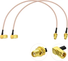 SMA Female Bulkhead Mount to SMA Male Right Angle RG316 Antenna Extension Cable