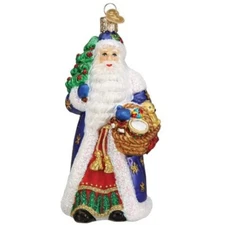 Old World Christmas REGAL FATHER CHRISTMAS (40324) Glass Ornament w/OWC Box