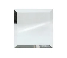 TEN 8 x 8 x 1 Cm Beveled Glass  Square Bases Stands Mineral Mounting Display