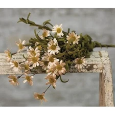 New Primitive Farmhouse TEA STAIN DAISY STEM Pick Spray Branch Daisies